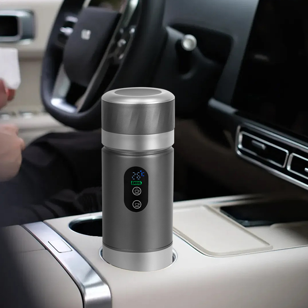 Coffee & Tea Difabis - Draagbare zelfverwarmende espresso koffiemachine met LED-scherm,