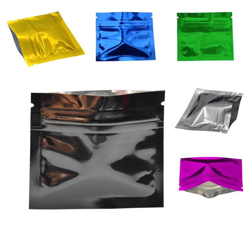 Coffee Tea Day - 500PCS 7.5x6.5cm Kleine Platte Aluminiumfolie Ritssluitingszak