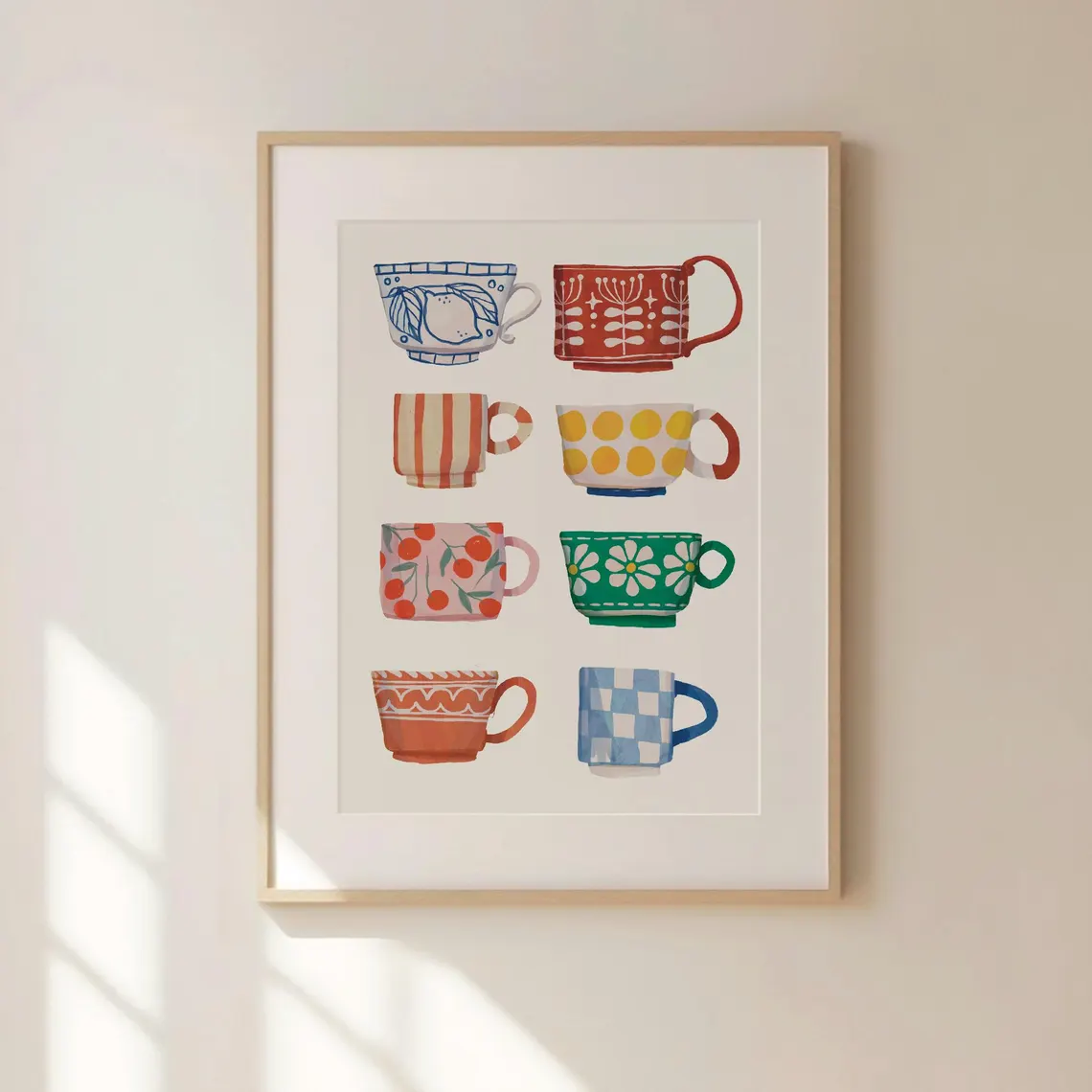Coffee Tea Essentials - Theekop print, ontbijtposter, koffie printbare kunst,