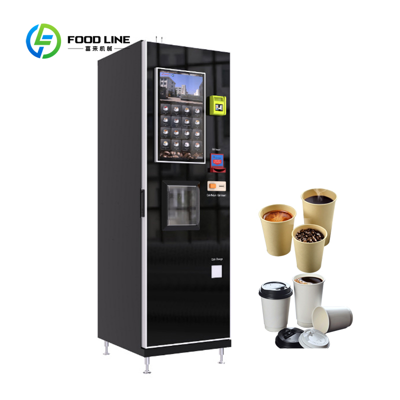 Coffee Tea Vending Machine For Office - Zelfbedieningskoffie-automaat met touchscreen, warme en koude
