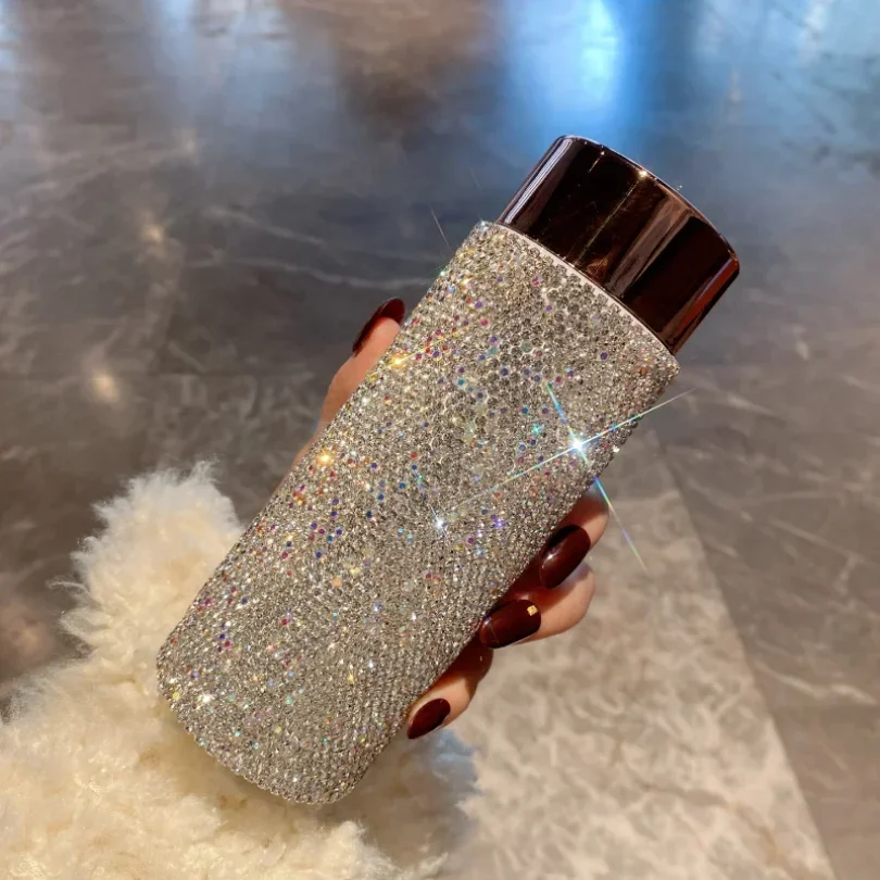 Coffee Tea Infusion - Bling Draagbare Thermosbeker met Thee-infuser, Rhinestone