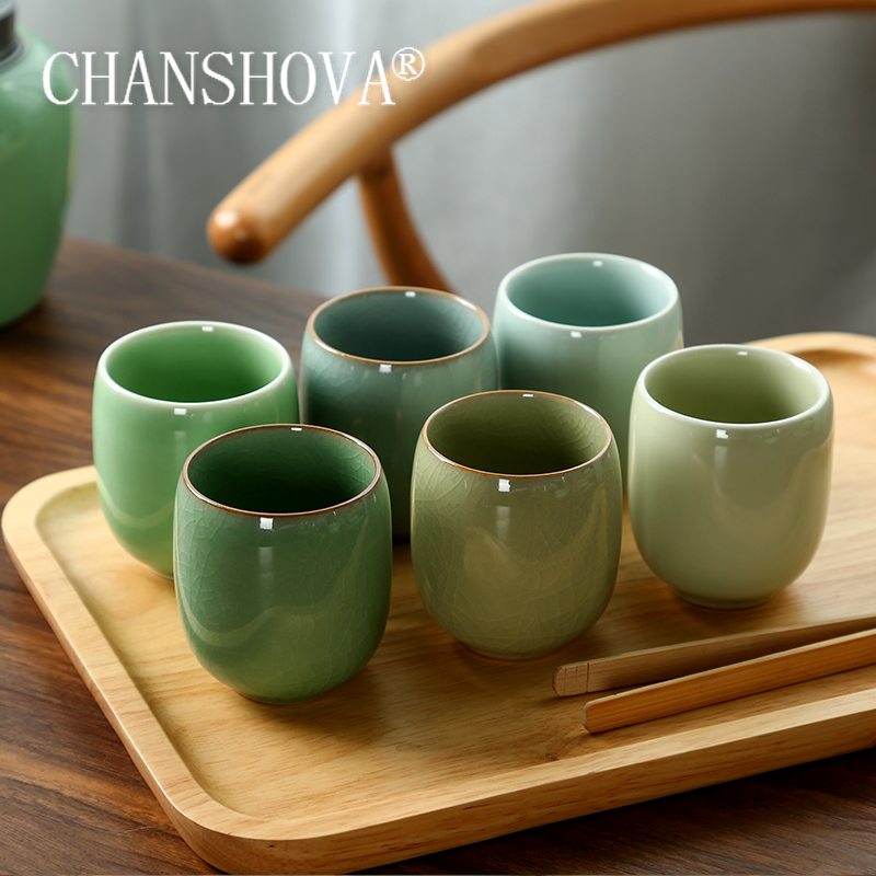Coffee Tea Essentials - CHANSHOVA-porseleinen theekopjesset, traditionele Chinese stijl, celadon