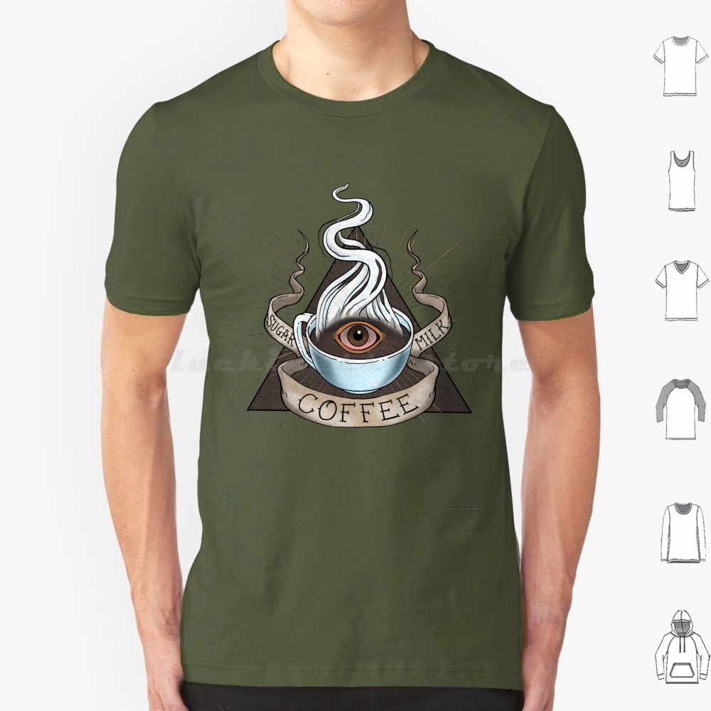 Morning Tea Coffee - Het Heilige T-shirt 6XL Katoen Cool