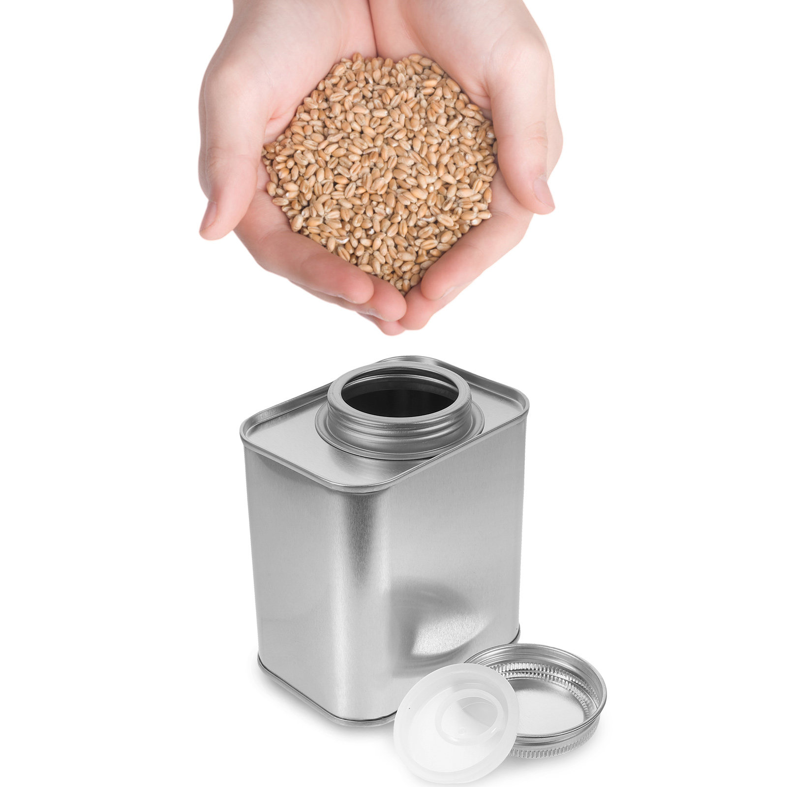 Coffee Tea And Bean Leaf - 4-delige koffiebonen-opslagbus van blik, luchtdichte thee-