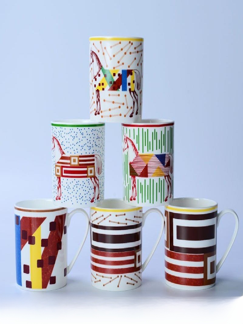 Morning Tea Coffee - Creatief bedrukte mokken van Oosterse porselein,