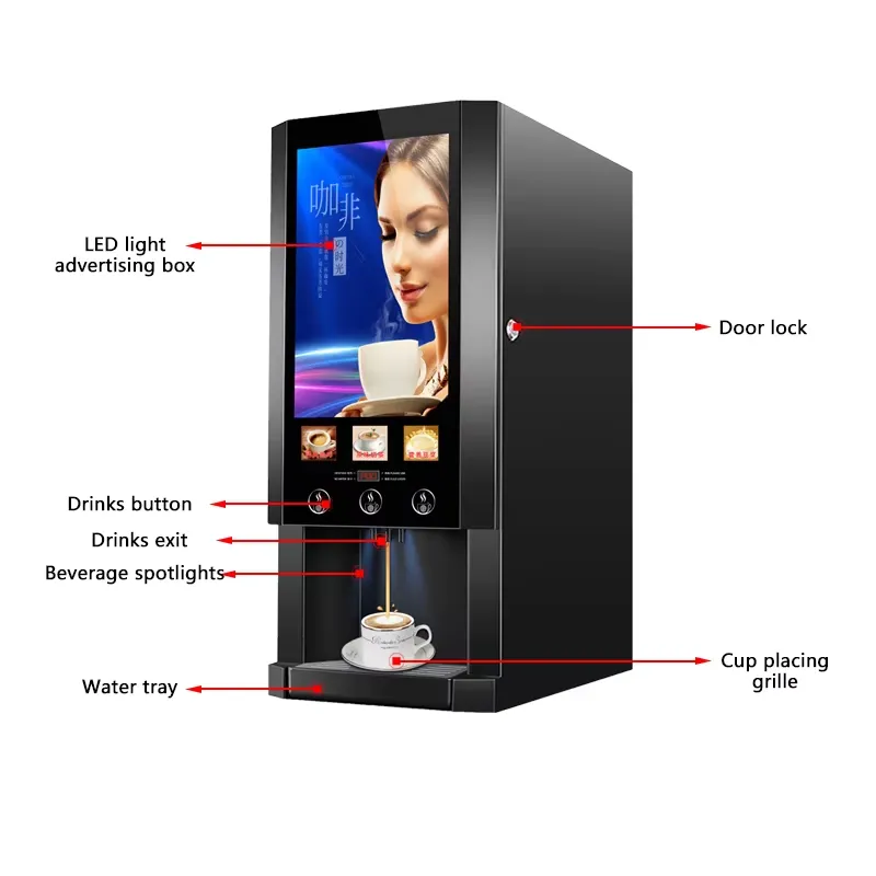 Automatische koffie-automaat E - Coffee Tea Vending Machine For Office recensie en prijs