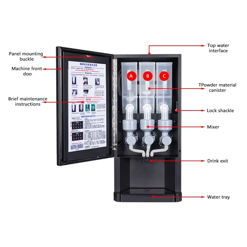 Automatische koffie-automaat E - Coffee Tea Vending Machine For Office recensie en prijs