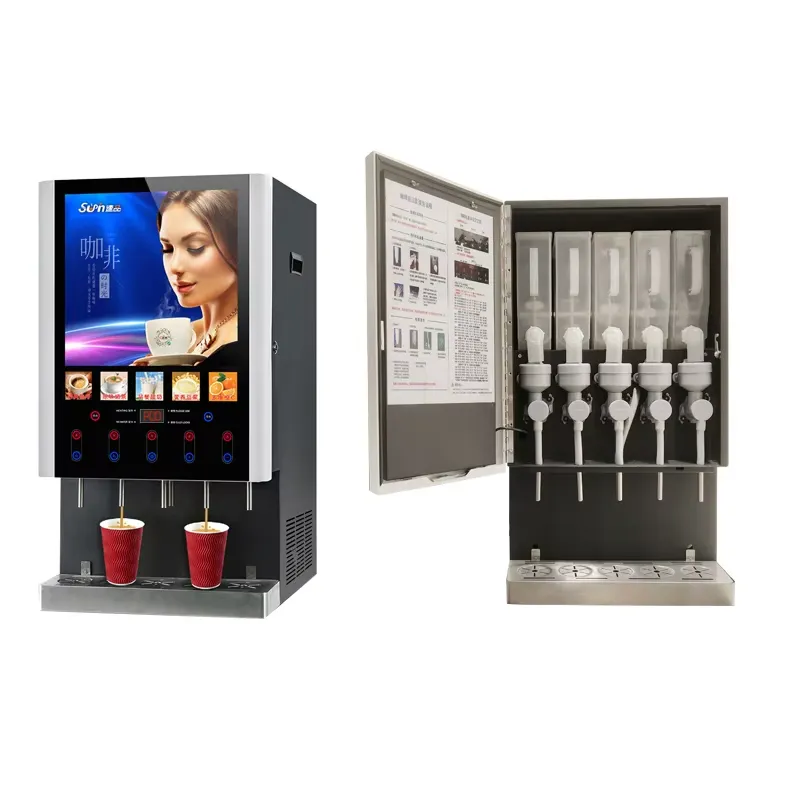 Automatische koffie-automaat 5 - Coffee Tea Vending Machine For Office recensie en prijs