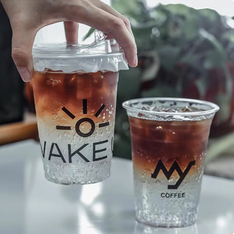 Plastic beker aangepast logo Y - Coffee Tea Logo recensie en prijs