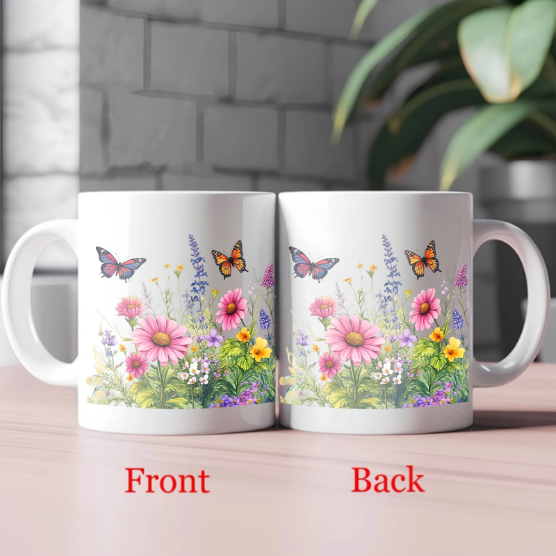 Keramische kop witte bloementu - Coffee Tea Garden recensie en prijs
