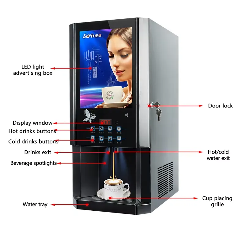 Automatische koffiemachine 30S - Coffee Tea Vending Machine For Office recensie en prijs