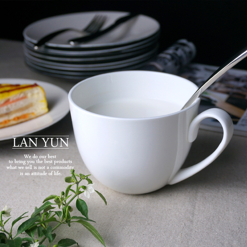 700 ml, effen witte bot China  - Morning Tea Coffee recensie en prijs