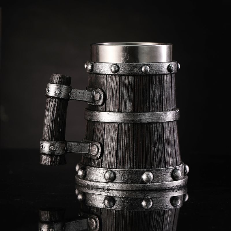 Houtnerf Bierglas Hars Roestvr - Mug Tea Coffee recensie en prijs