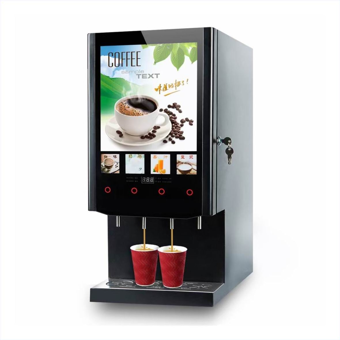 40S 4 smaken Melkthee Automaat - Coffee Tea Vending Machine For Office recensie en prijs