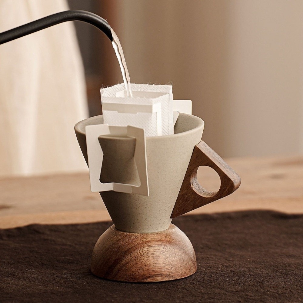 Ruwe keramische driehoekige co - Coffee Tea Essentials recensie en prijs