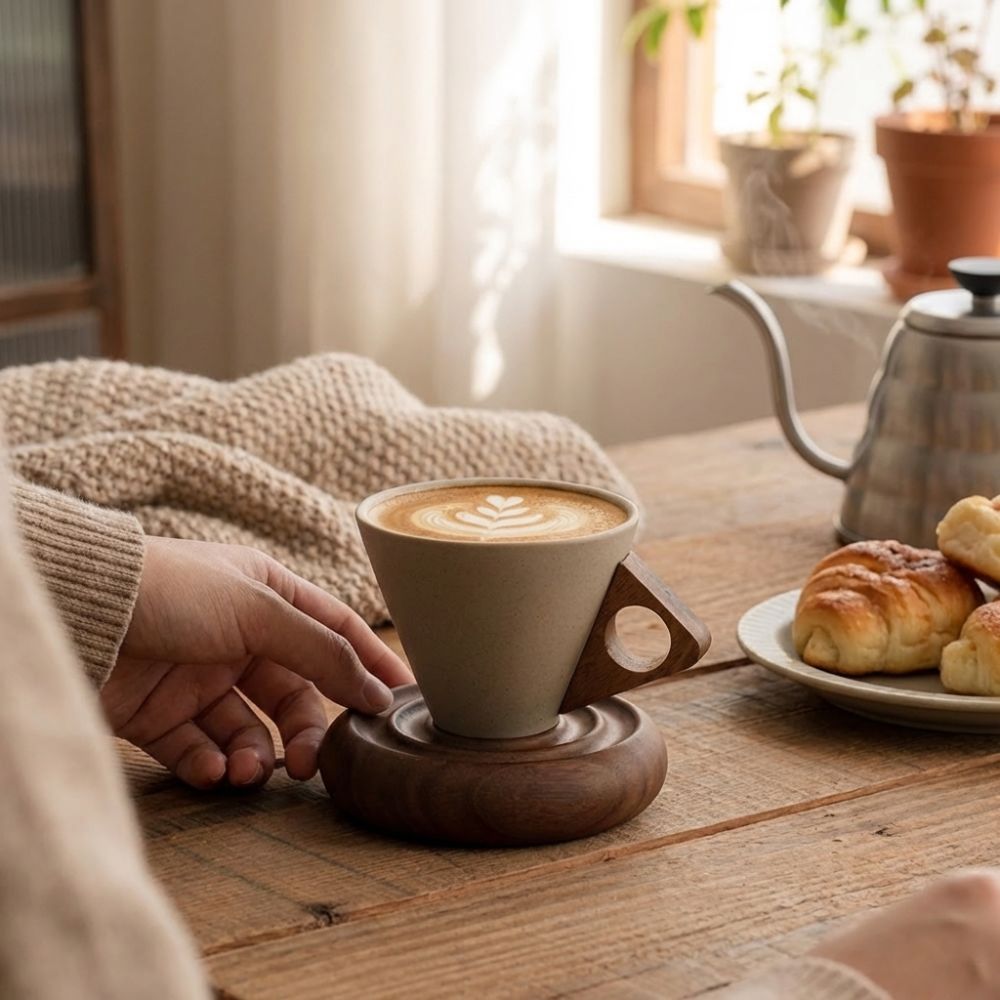 Ruwe keramische driehoekige co - Coffee Tea Essentials recensie en prijs